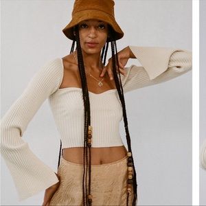 NWT Urban Outfitter Portrait Crop Sweater Size Large